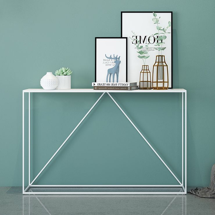 Contemporary Rectangle Console Accent Table Antique Finish Sofa Table