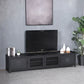 Industrial Style Metal TV Stand Black Colour Enclosed Storage TV Console with Cabinet Clearhalo 'furn' 'furn_tv_stands_entertainment_centers' 'Furniture' 'Living Room Furniture' 'TV Stands & Entertainment Centers' 'TV Stands & Media Storage Furniture' 'tv_stands_entertainment_centers' 1200x1200_9b028c88-0a1e-4332-b157-7de1f706bc48