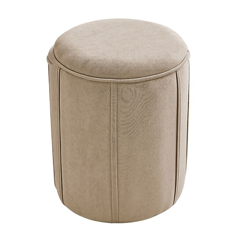 Orange Velvet Ottoman Modern Round Ottoman Stain Resistant Ottoman Clearhalo 'furn' 'furn_ottomans_poufs' 'Furniture' 'Living Room Furniture' 'Ottomans & Poufs' 'ottomans_poufs' 1200x1200_9b036e96-fd76-4f42-8c20-70c411654dc8