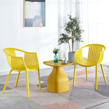 Home Contemporary Arm Chair Slat Back Plastic Stackable Dining Room Chair Clearhalo ' kitchen&dining_furn' 'Dining Chairs' 'Dining Tables & Seating' 'dining_chair' 'furn' 'furn_dining_chair' 'Furniture' 'furniture_dining_chair' 'Kitchen & Dining Furniture' 'kitchen' 1200x1200_9b03af8e-5ea2-4c5c-b604-d5aeac6750da