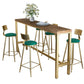 Glam Style Rectangle Bar Table 1/6 Pieces Solid Wood Counter Table Clearhalo 'Bar Furniture' 'furn' 'furn_home_bar_bar_sets' 'Furniture' 'Home Bars & Bar Sets' 'home_bar_bar_sets' 'Kitchen & Dining Furniture' 1200x1200_9b05ea85-44af-41e6-964f-f81328ef1d39