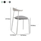 Glam Style Dining Side Chair Open Back Indoor Armless Dining Chair
