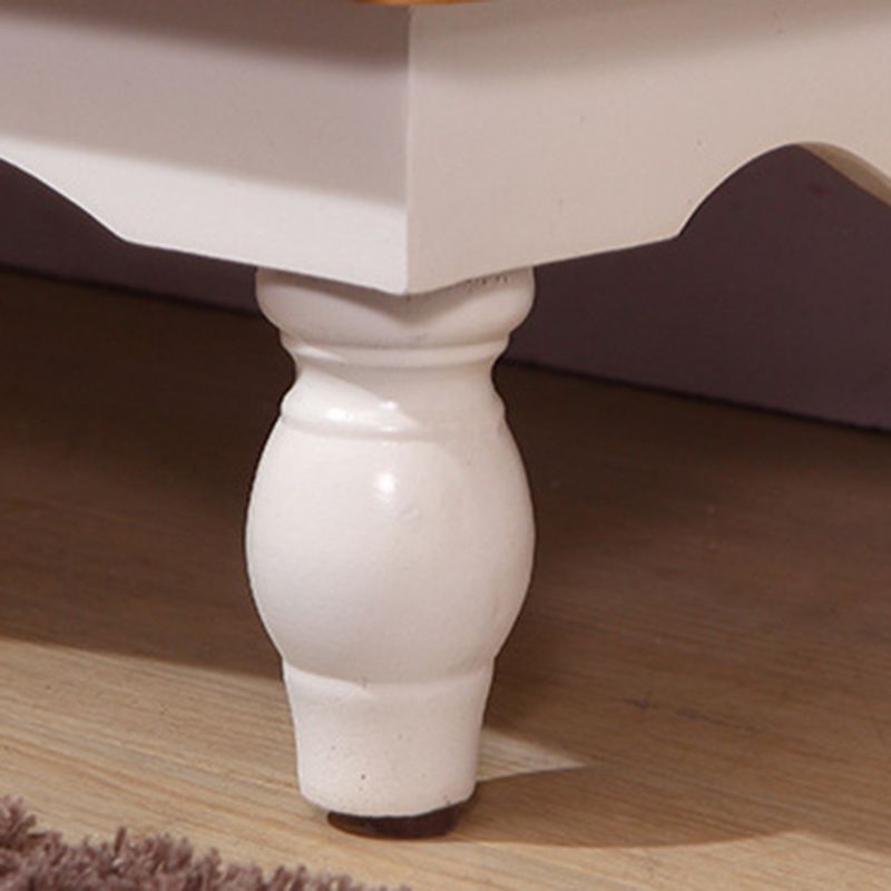 Industrial Rectangle Accent Cabinet with Solid Wood Bun Feet