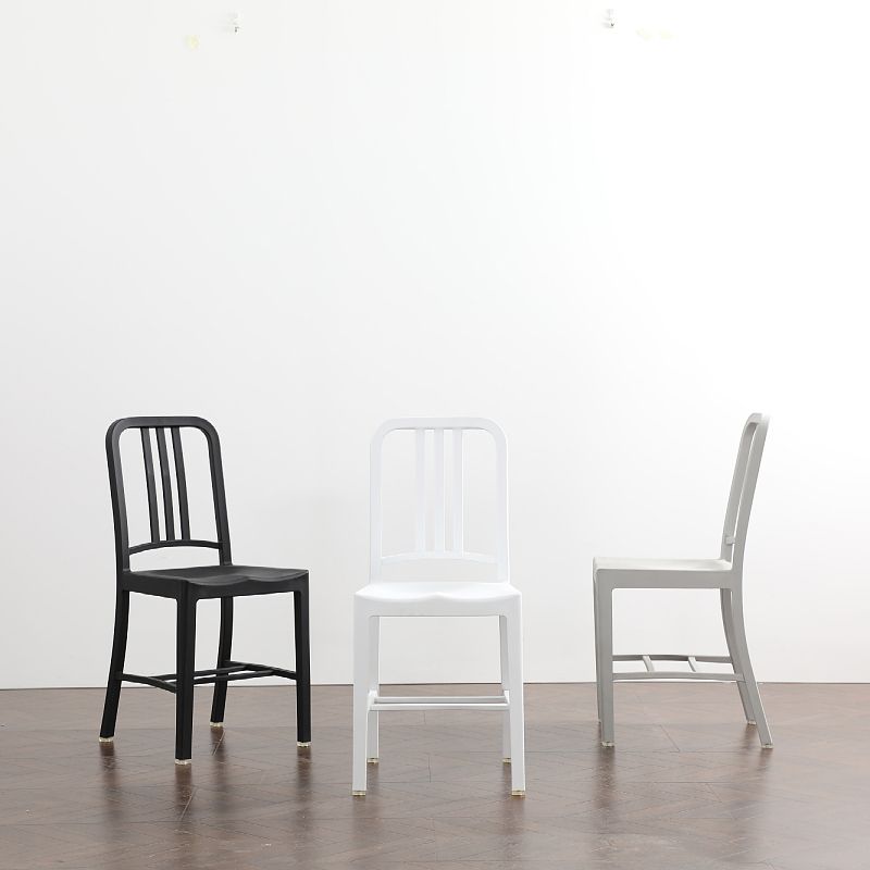 Contemporary Dining Plastic Side Armless Chair Open Back Dining Chair for Indoor Clearhalo ' kitchen&dining_furn' 'Dining Chairs' 'Dining Tables & Seating' 'dining_chair' 'Furniture' 'furniture_dining_chair' 'Kitchen & Dining Furniture' 'kitchen' 1200x1200_9b06eccb-91c8-4c6a-828e-cb3163d4cd06