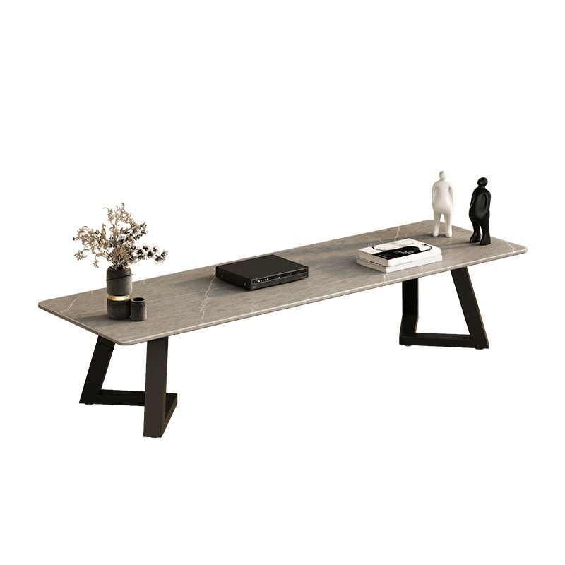 モダンな16 "Wテレビメディアスタンドストーンオープンシェルフテレビスタンドコンソール