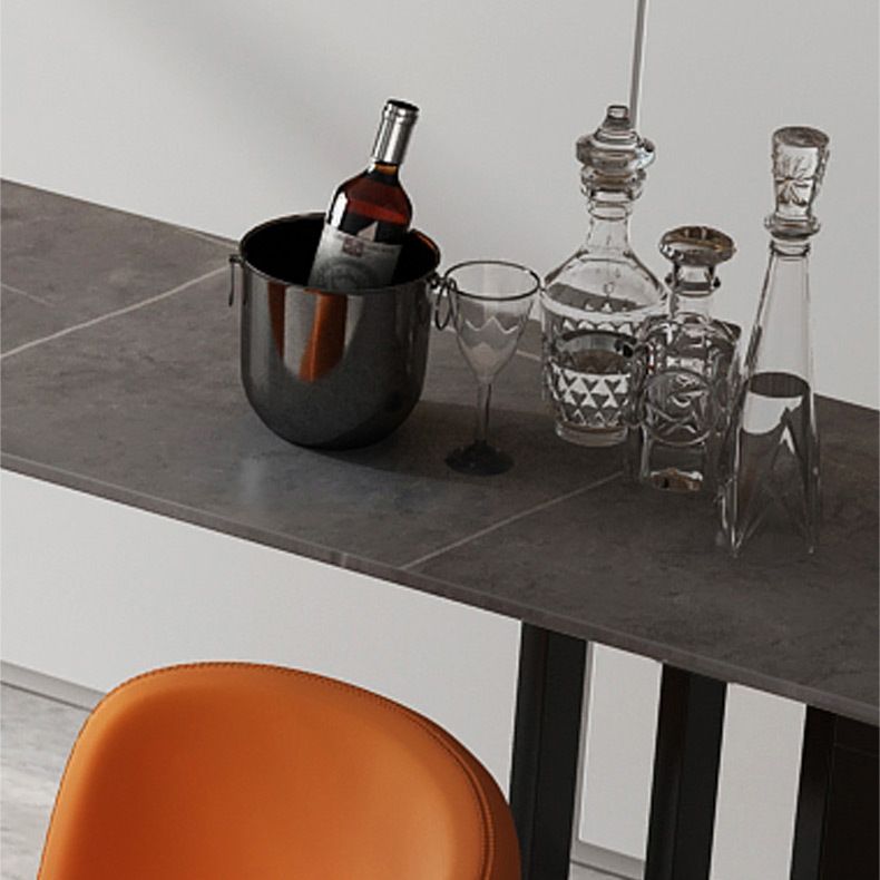 Contemporary Rectangle Bar Table Sintered Stone Dining Table for Kitchen Clearhalo 'Bar Furniture' 'Bar Tables' 'bar_tables' 'furn' 'furn_bar_tables' 'Furniture' 'furniture_bar_tables' 'Kitchen & Dining Furniture' 1200x1200_9b0aba90-78d1-4d32-bb93-76380ef56e23