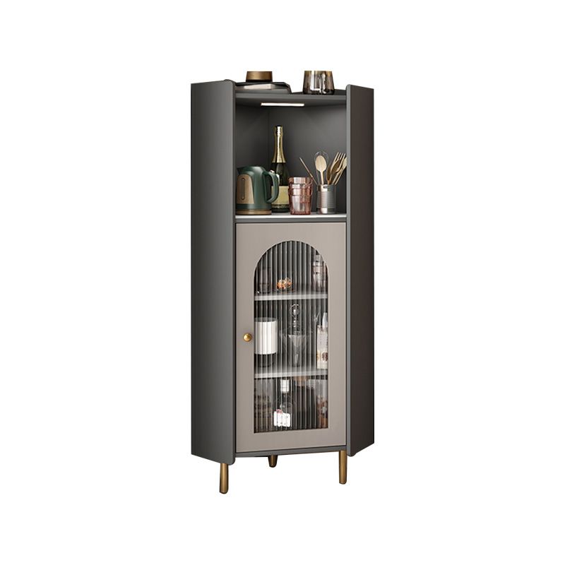 Sideboard di vetro moderni 55 "H tavolo da buffet regolabile per scaffalature regolabili