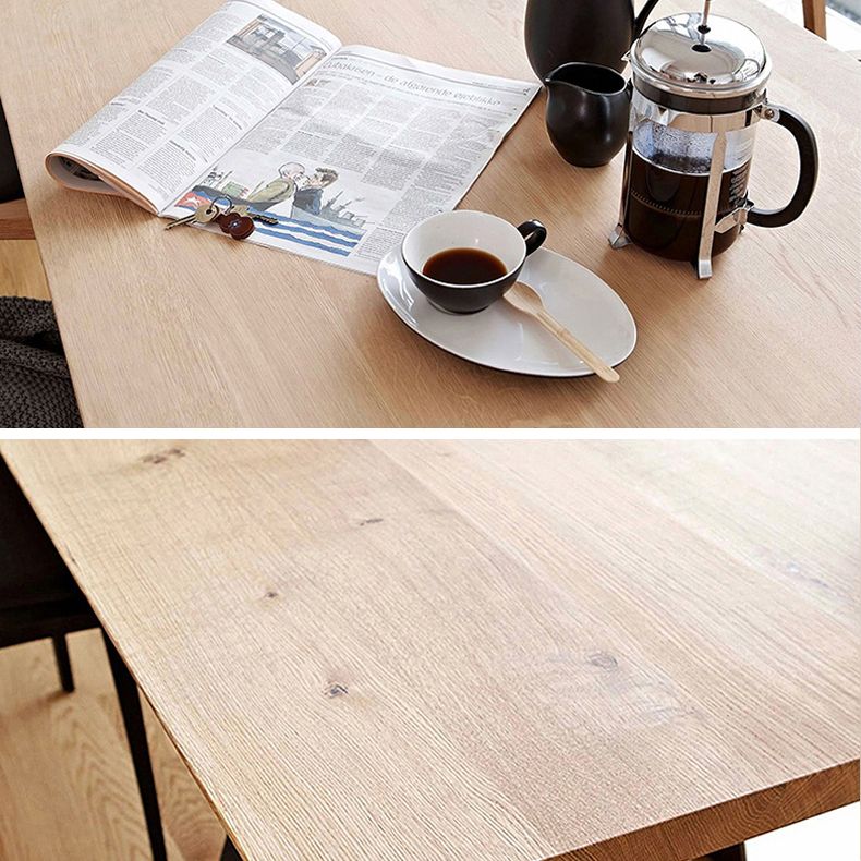 Metal Industrial Rectangle Dining Table Solid Wood Top Table with 4 Legs Clearhalo ' dining_table' 'Dining Tables & Seating' 'Dining Tables' 'furn' 'furn_dining_table' 'Furniture' 'furniture_dining_table' 'Kitchen & Dining Furniture' 'kitchen&dining_furn' 'kitchen' 'kitchen_dining_table' 1200x1200_9b0cc945-0699-4988-b6a2-13d280304589