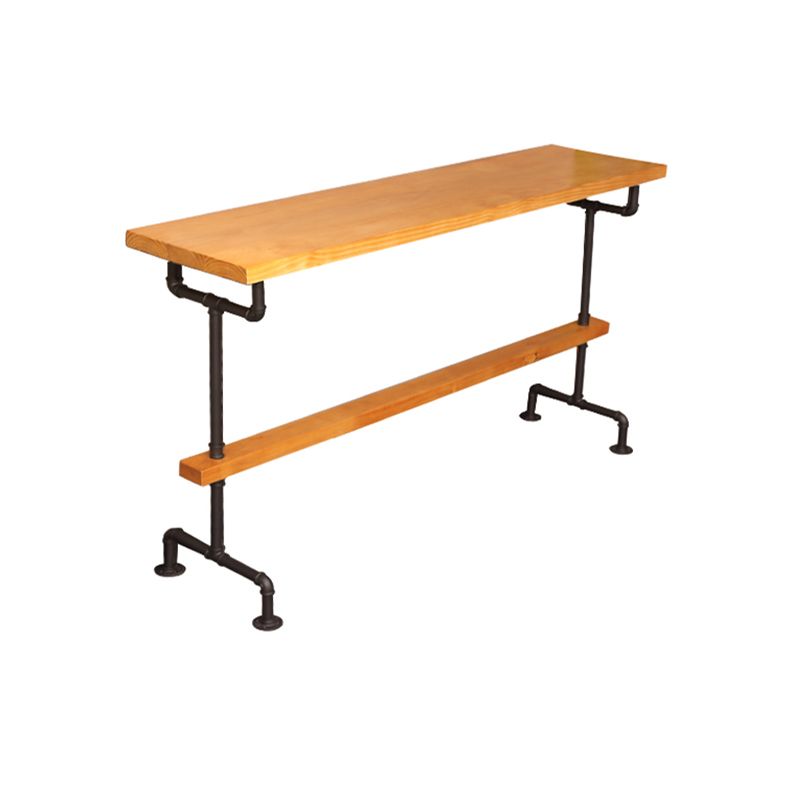 Massivholz-Bartisch-Set, moderner rechteckiger 1/2/7-teiliger Thekentisch