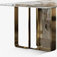 Glam Style Dining Rectangle Table Dining Sintered Stone Table for Home