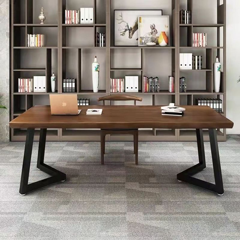 Table d'écriture de maison en bois massif bourse de couleur en bois industriel