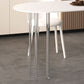 White Stone Dining Table Contemporary Dining Table with Sled Base Clearhalo 'Dining Tables & Seating' 'Dining Tables' 'dining_table' 'furn' 'furn_dining_table' 'Furniture' 'furniture_dining_table' 'Kitchen & Dining Furniture' 'kitchen' 'kitchen_dining_table' 1200x1200_9b15c7fb-04e1-4d09-b09f-e1b7eb5a05f2