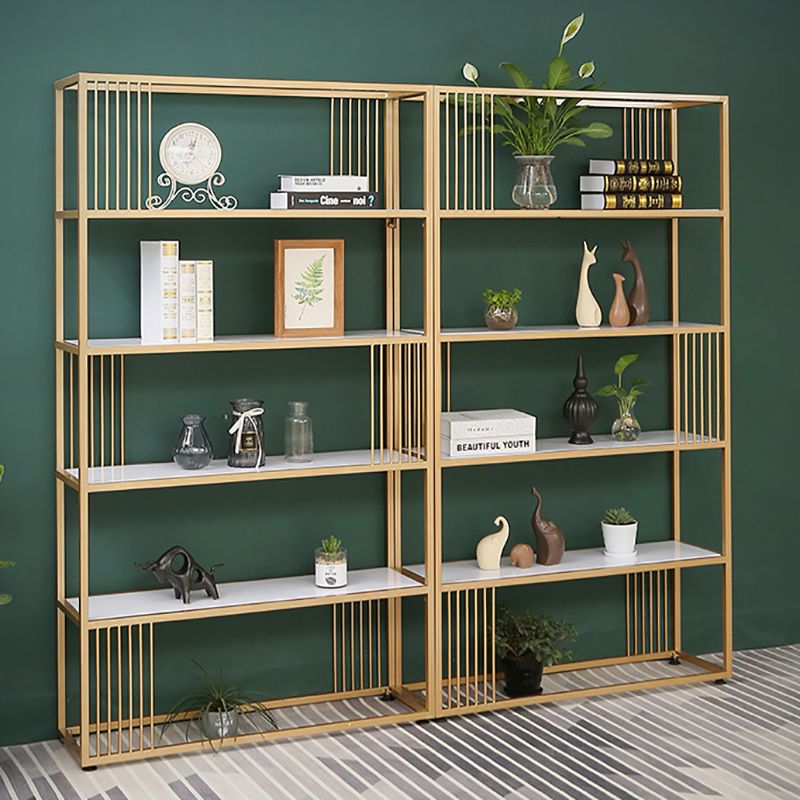 Gold metalen plank boekenkast glamour open plank planken inclusief boekenkast verticaal