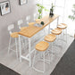 Modern Style Rectangle Wood Bar Table 1/5/9 Pieces Bar Table Set for Kitchen Clearhalo 'Bar Furniture' 'furn' 'furn_home_bar_bar_sets' 'Furniture' 'Home Bars & Bar Sets' 'home_bar_bar_sets' 'Kitchen & Dining Furniture' 1200x1200_9b195215-1b9d-4fef-ad7f-403cc76fff00