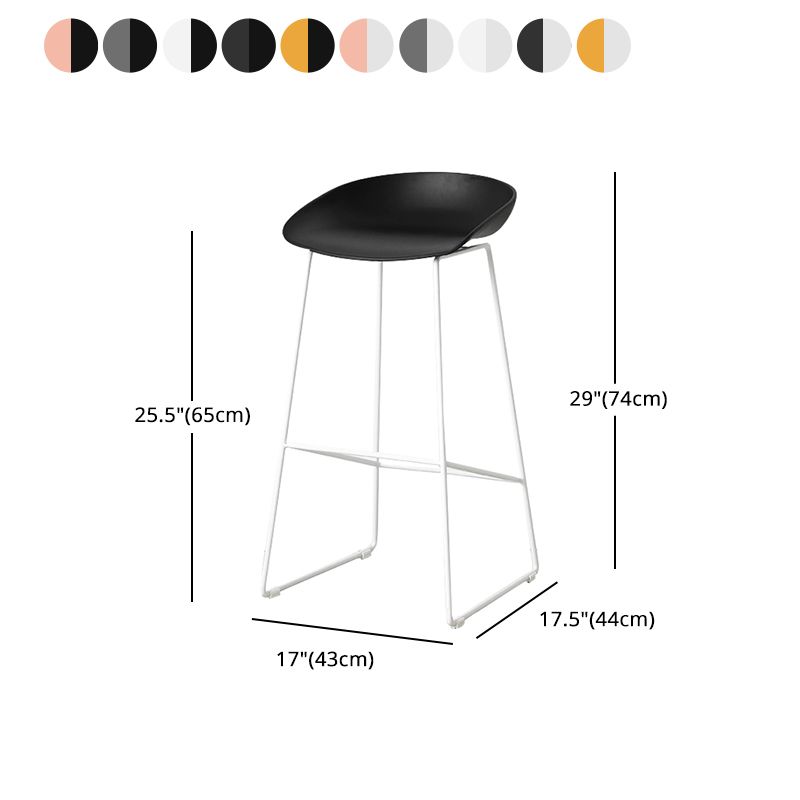 Scandinavian Style Bar-stool with Sled Legs Bucket Seat Counter Stool for Kitchen Bar Clearhalo 'Bar Furniture' 'Bar Stools' 'bar_stools' 'furn' 'furn_bar_stools' 'Furniture' 'furniture_bar_stools' 'Kitchen & Dining Furniture' 1200x1200_9b1b7683-6012-42af-87cd-b3e1c4227389