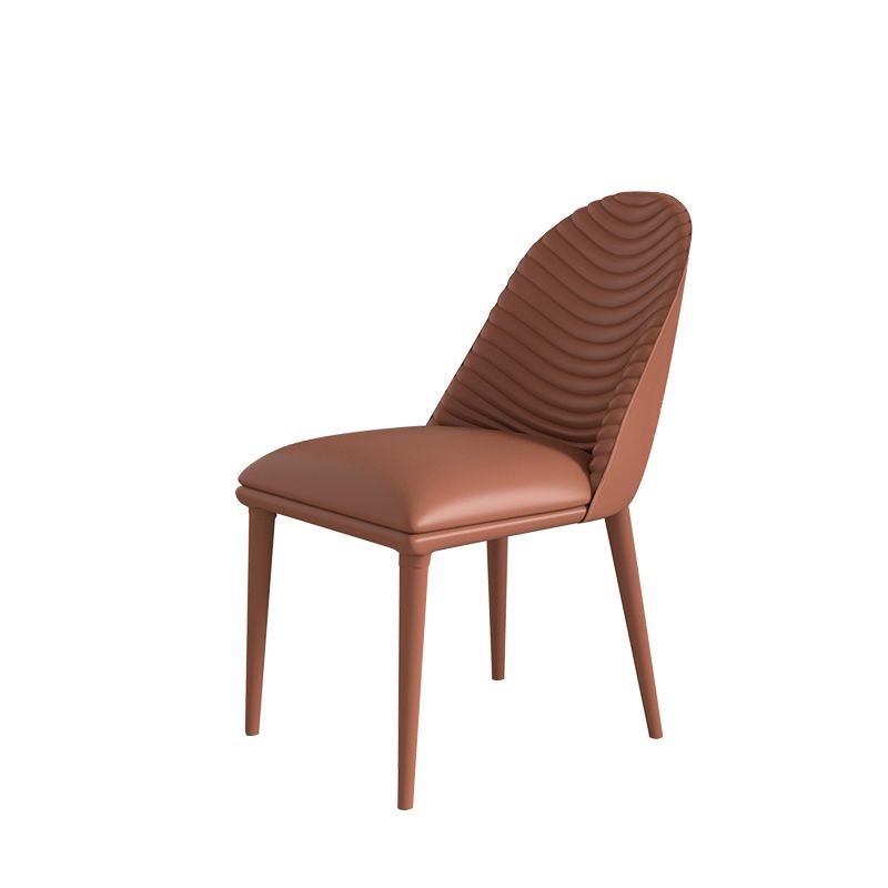 Contemporary Armless Solid Back Chairs Leather Dining Chair for Home Clearhalo 'Dining Chairs' 'Dining Tables & Seating' 'dining_chair' 'furn' 'furn_dining_chair' 'Furniture' 'Kitchen & Dining Furniture' 1200x1200_9b1d7640-c2a5-493c-9c25-e34343d0030f