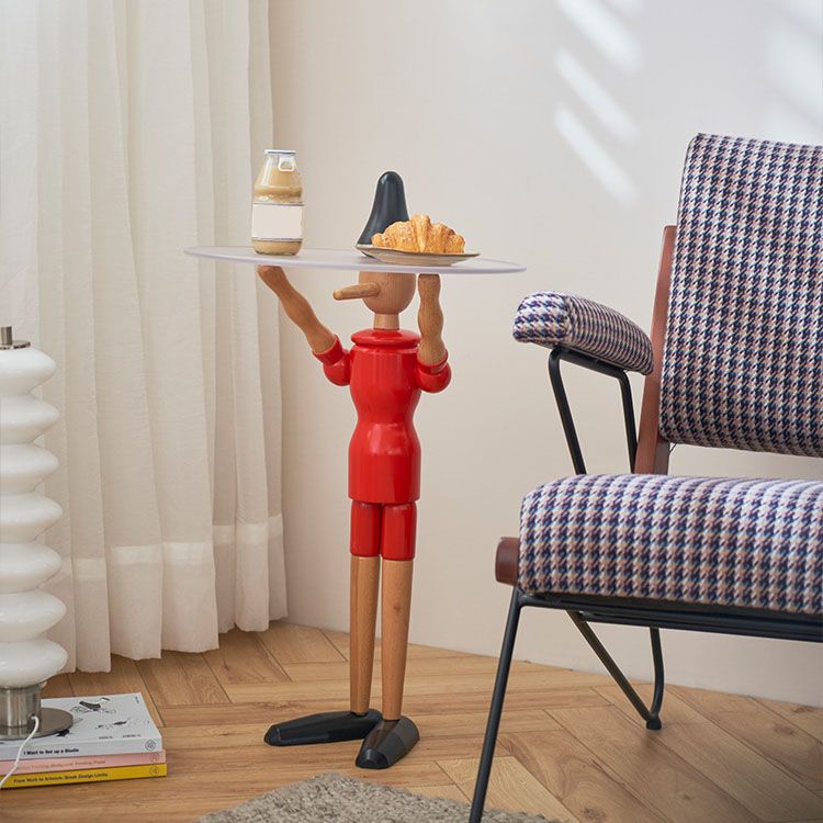 Table d'appoint d'accent en bois massif