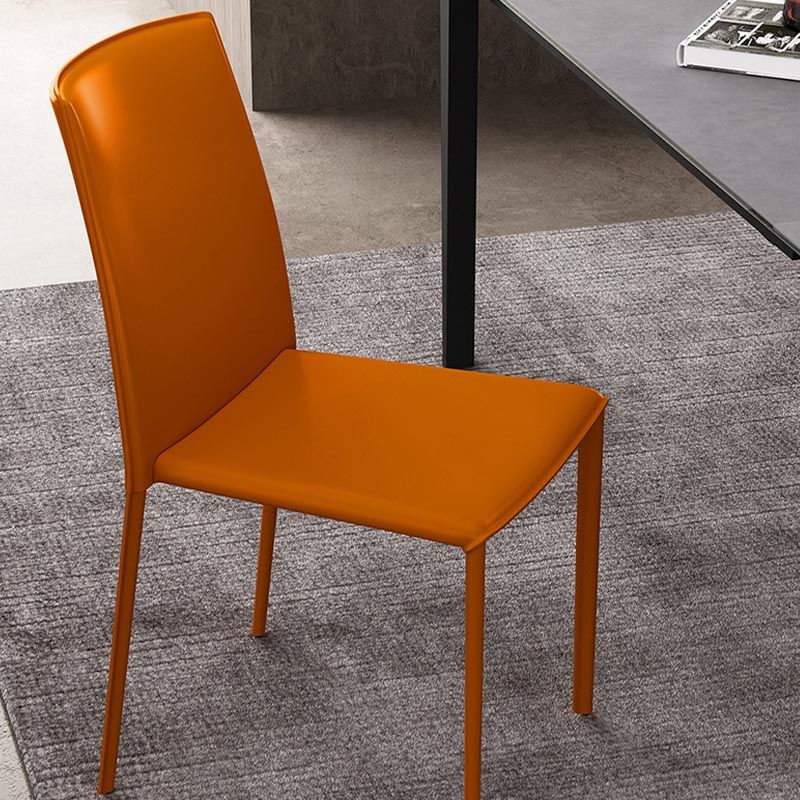 Sedia da pranzo con laterale in pelle contemporanea sedia a braccia da pranzo per sala da pranzo