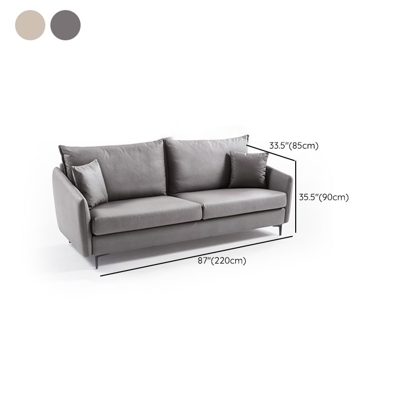 34.3" Wide Contemporary Style Sofa Faux Leather Seating with Pillows Clearhalo 'furn' 'furn_sofas' 'Furniture' 'Living Room Furniture' 'Sofa' 'sofas' 1200x1200_9b1edc63-cebc-41b0-8af0-baf11f9c4b41