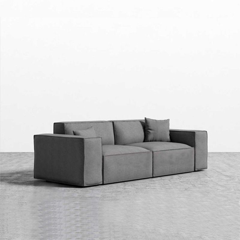 Square Arm Cushion Back Modern Velvet Living Room L-Shape Sofa Clearhalo 'furn' 'furn_sectionals' 'Furniture' 'furniture_sectionals' 'kitchen' 'kitchen_sectionals' 'Living Room Furniture' 'Sectionals' 1200x1200_9b2019a2-8ca3-4702-a4bf-46ffc23cb580