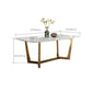 Glam Dining Faux Marble Table Rectangle Table with Metal Legs for Kitchen Clearhalo 'Dining Tables & Seating' 'Dining Tables' 'dining_table' 'furn' 'furn_dining_table' 'Furniture' 'Kitchen & Dining Furniture' 1200x1200_9b21763a-b61d-4e7e-8745-5909cb1d6a74