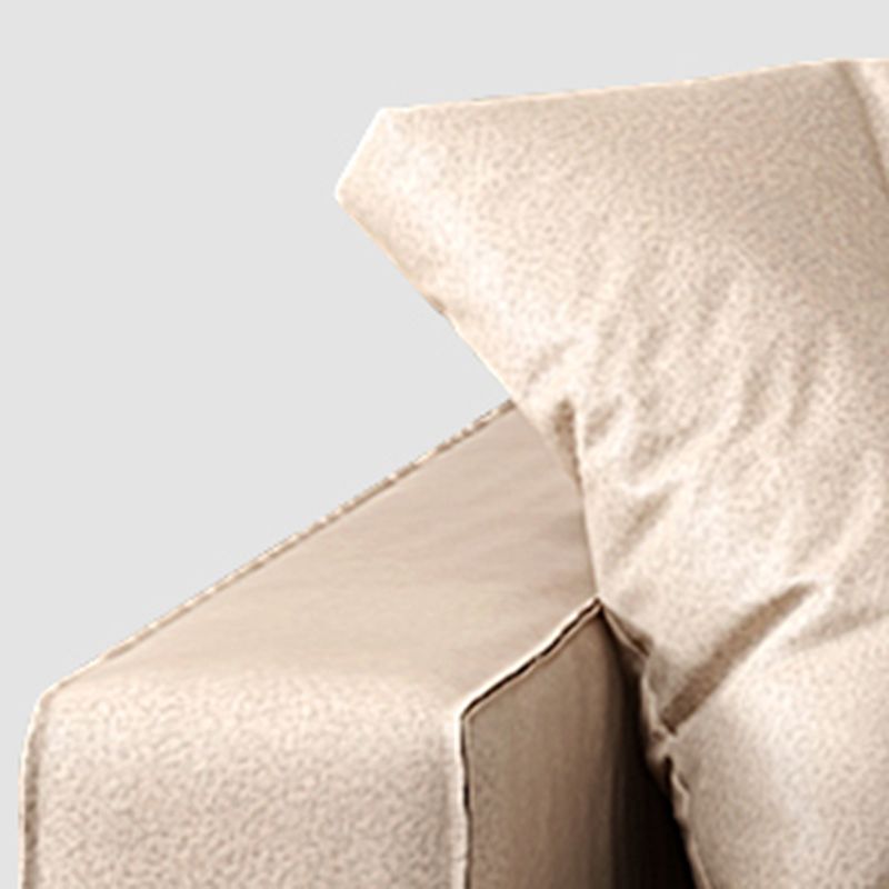 Pillowed Back Cushions Sectional Sofa, Square Arm Sectional Sofa,in Cream22" Clearhalo 'furn' 'furn_sectionals' 'Furniture' 'Living Room Furniture' 'Sectionals' 1200x1200_9b21a188-86a7-4abe-8c56-d9e314112d17