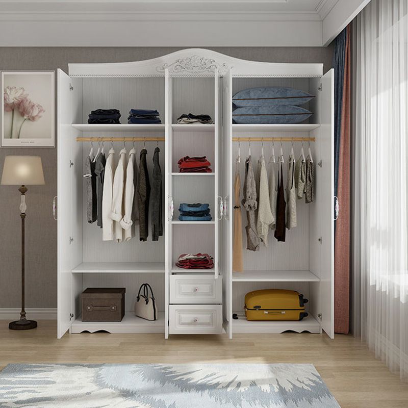 White French Country Wardrobe Armoire Engineered Wood Wardrobe Clearhalo 'Armoires & Wardrobes' 'armoires_wardrobes' 'Bedroom Furniture' 'furn' 'furn_armoires_wardrobes' 'Furniture' 1200x1200_9b22613b-2214-40e4-8f49-4c30e61952dd