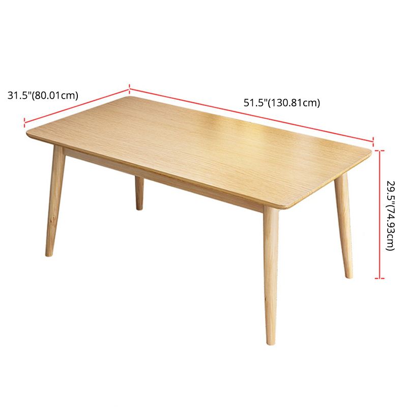 Contemporary Solid Wood Rectangle Dining Room Set with 4 Wood Legs for Kitchen Furniture Clearhalo 'Dining Room Sets' 'Dining Tables & Seating' 'dining_room_set' 'furn' 'furn_dining_room_set' 'Furniture' 'furniture_dining_room_set' 'Kitchen & Dining Furniture' 'kitchen&dining_furn' 'kitchen' 1200x1200_9b2283b4-638c-4189-b1d9-c20f1d3535db