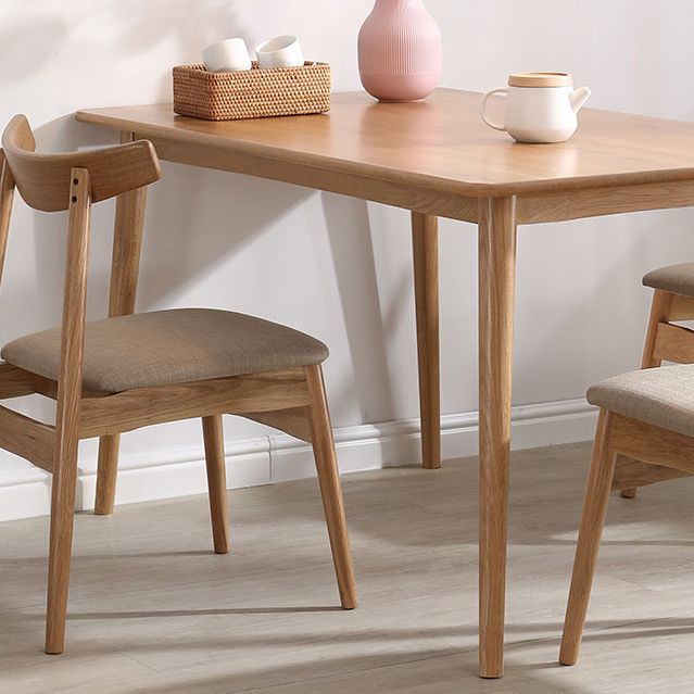 Simple Brown Standard Dining Table Solid Wood Rectangle Dining Table with 4 Legs Base Clearhalo ' dining_table' 'Dining Tables & Seating' 'Dining Tables' 'furn' 'furn_dining_table' 'Furniture' 'furniture_dining_table' 'Kitchen & Dining Furniture' 'kitchen&dining_furn' 'kitchen' 'kitchen_dining_table' 1200x1200_9b22da3e-edcc-4d80-bfda-f0bb6be8d2c9