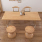 Modern Pine Solid Wood Table Rectangle Dining Table with Acrylic Double Pedestal for Restaurant Clearhalo ' dining_table' 'Dining Tables & Seating' 'Dining Tables' 'furn' 'furn_dining_table' 'Furniture' 'furniture_dining_table' 'Kitchen & Dining Furniture' 'kitchen&dining_furn' 'kitchen' 'kitchen_dining_table' 1200x1200_9b22e831-31d5-4adc-bbbc-c98ba7860a51
