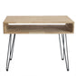 Metal Legs Solid Wood Bedroom Vanity Dressing Table with Makeup Table and Stool