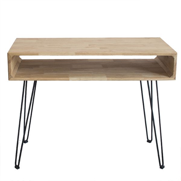 Metal Legs Solid Wood Bedroom Vanity Dressing Table with Makeup Table and Stool