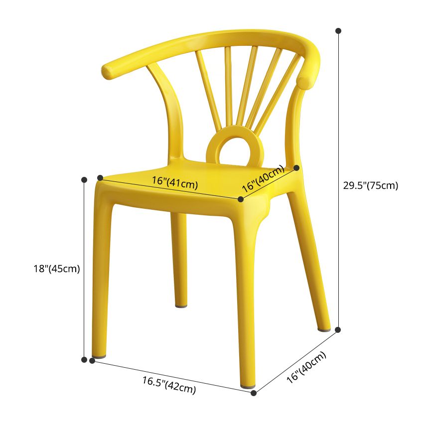 Modern Dining Windsor Back Chairs Plastic Dining Armless Chair for Kitchen Clearhalo ' kitchen&dining_furn' 'Dining Chairs' 'Dining Tables & Seating' 'dining_chair' 'furn' 'furn_dining_chair' 'Furniture' 'furniture_dining_chair' 'Kitchen & Dining Furniture' 'kitchen' 1200x1200_9b24179c-6f08-489e-a88f-164e3e59e8cc