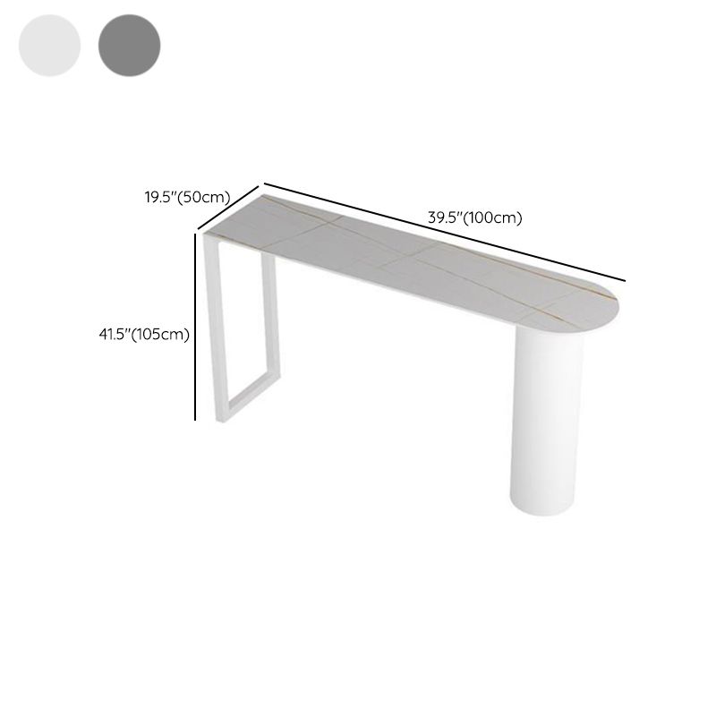 Industrial Stone Indoor Bar Height Table Double Pedestal Bar Dining Table Clearhalo 'Bar Furniture' 'Bar Tables' 'bar_tables' 'furn' 'furn_bar_tables' 'Furniture' 'Kitchen & Dining Furniture' 1200x1200_9b275a05-635b-4a4f-9e15-ccf1259c2ac8