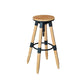 Sgabello da bar regolabile in altezza senza schienale Sgabello da bar industriale in legno massello