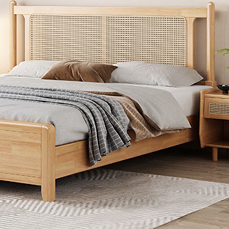 Lit standard en bois massif couleurs massives lit tropical avec des jambes en or personnalisées