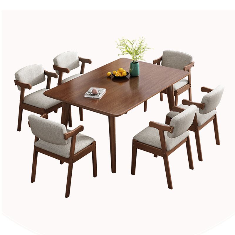 Kitchen Modern Solid Wood Dining Table of Trasitional Height with Formal Dining Room Sets Clearhalo 'Dining Room Sets' 'Dining Tables & Seating' 'dining_room_set' 'Furniture' 'furniture_dining_room_set' 'Kitchen & Dining Furniture' 'kitchen&dining_furn' 'kitchen' 1200x1200_9b29354e-c8a9-4f28-a91c-10a0766d7942