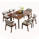 Kitchen Modern Solid Wood Dining Table of Trasitional Height with Formal Dining Room Sets Clearhalo 'Dining Room Sets' 'Dining Tables & Seating' 'dining_room_set' 'Furniture' 'furniture_dining_room_set' 'Kitchen & Dining Furniture' 'kitchen&dining_furn' 'kitchen' 1200x1200_9b29354e-c8a9-4f28-a91c-10a0766d7942