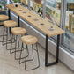 Mesa moderna de altura de barra, mesa de Pub Bistro con tapa de madera maciza para sala de estar
