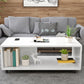 Rectangular 1 - Shelf Coffee Table with Casters Contemporary 15" H 1 Single Cocktail Table Clearhalo 'Coffee & Accent Tables' 'Coffee Tables' 'coffee_tables' 'furn' 'furn_coffee_tables' 'Furniture' 'Living Room Furniture' 1200x1200_9b299ae4-4510-4912-a3cd-7ea77ebfa506