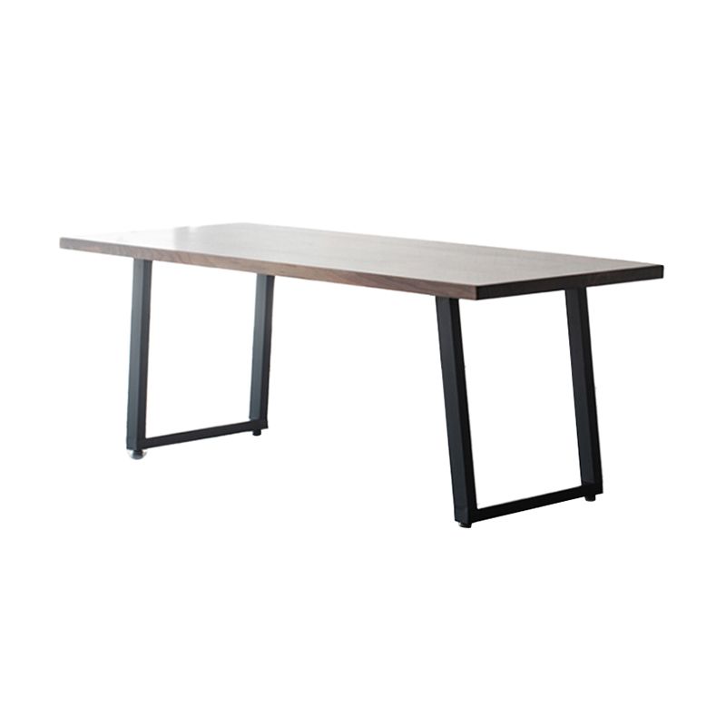 Rectangle Industrial Style Dining Table Wood Fixed Table with Solid Wood Clearhalo ' dining_table' 'Dining Tables & Seating' 'Dining Tables' 'furn' 'furn_dining_table' 'Furniture' 'furniture_dining_table' 'Kitchen & Dining Furniture' 'kitchen&dining_furn' 'kitchen' 'kitchen_dining_table' 1200x1200_9b2ab009-0190-48fc-9d01-d36df4cbb1d9