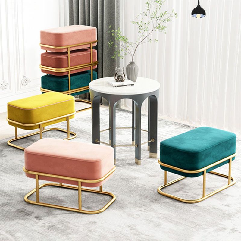 Multi Colors Ottoman Removable Slipcover Upholstered Velvet Ottoman Clearhalo 'furn' 'furn_ottomans_poufs' 'Furniture' 'Living Room Furniture' 'Ottomans & Poufs' 'ottomans_poufs' 1200x1200_9b2b228d-8896-46c8-be6c-a54c7e9ae592