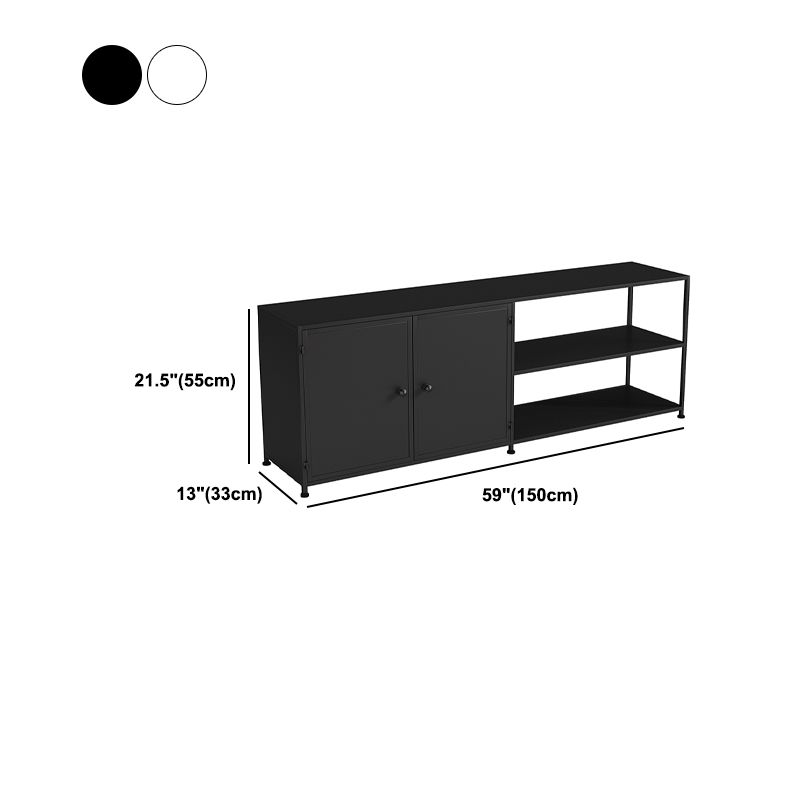 Industrial Metal TV Media Stand Open Shelving TV Stand Console Clearhalo 'furn' 'furn_tv_stands_entertainment_centers' 'Furniture' 'Living Room Furniture' 'TV Stands & Entertainment Centers' 'TV Stands & Media Storage Furniture' 'tv_stands_entertainment_centers' 1200x1200_9b2b3c45-173c-4b39-96de-da56e1c5e599