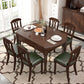 Mid-Century Modern Round Kitchen Dinner Table Solid Wood 4 Legs Dining Table