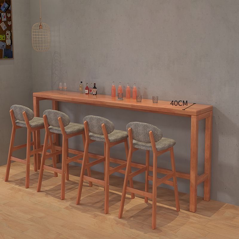 Modern Dining Room Rectangle Trestle Solid Wood Bar Dining Table Clearhalo 'Bar Furniture' 'Bar Tables' 'bar_tables' 'furn' 'furn_bar_tables' 'Furniture' 'Kitchen & Dining Furniture' 1200x1200_9b2c9059-c238-4521-b003-32f6058652bf