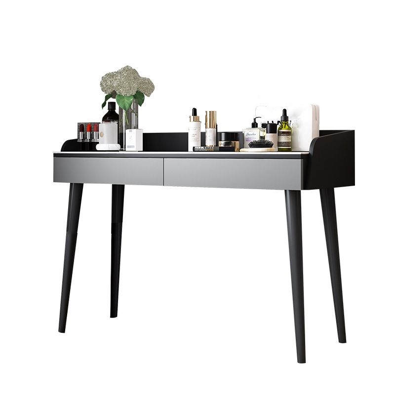 Stone Top Makeup Table with 2 Drawers 15.74" Wide Vanity Tables Clearhalo 'Bedroom Furniture' 'furn' 'furn_makeup_vanities' 'Furniture' 'Makeup Vanities' 'makeup_vanities' 1200x1200_9b2f4877-e65f-4ef4-bfc8-be66e7542c36
