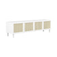 Rattan 4 Doors Buffet Table 20-inch Height Wood Kitchen Table for Dining Room Clearhalo 'buffet_sideboard' 'Buffets & Sideboards' 'furn' 'furn_buffet_sideboard' 'Furniture' 'furniture_buffet_sideboard' 'Kitchen & Dining Furniture' 1200x1200_9b2f6830-1df1-4841-a080-893084c7380a