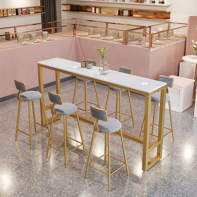 Table à manger en pierre de bar à barre glamour