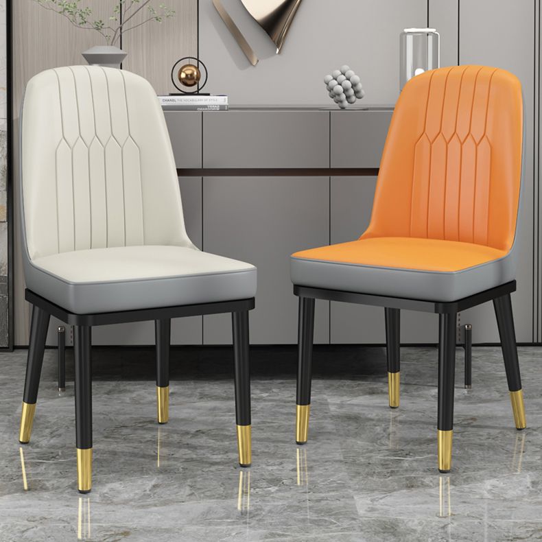 Indoor Scandinavian Side Chair Metal Upholstered Parsons Back Dining Room Chair Clearhalo ' kitchen&dining_furn' 'Dining Chairs' 'Dining Tables & Seating' 'dining_chair' 'furn' 'furn_dining_chair' 'Furniture' 'furniture_dining_chair' 'Kitchen & Dining Furniture' 'kitchen' 1200x1200_9b362ad5-a1a6-4ed6-b704-c6982c14ecbc