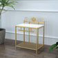 Comodino Glam con 1 ripiano, comodino con contenitori aperti e gambe, alto 21,3 pollici